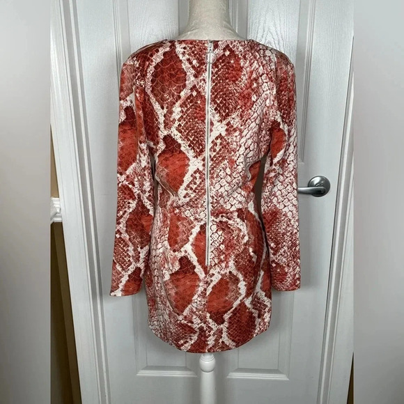 NBD Snake Print Long Sleeve Dress - Picture 6 of 7